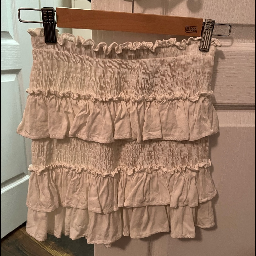 White ruffled princess Polly skirt